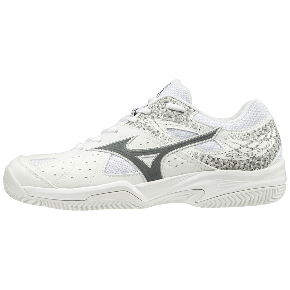 Mens Mizuno Break Shot 2 CC Tennis Shoes White/Black/White Philippines (JOUWXP709)